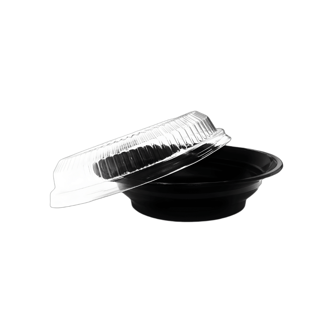 طبق ريزو وسط أسود بالغطاء